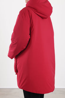 padded coat anne red