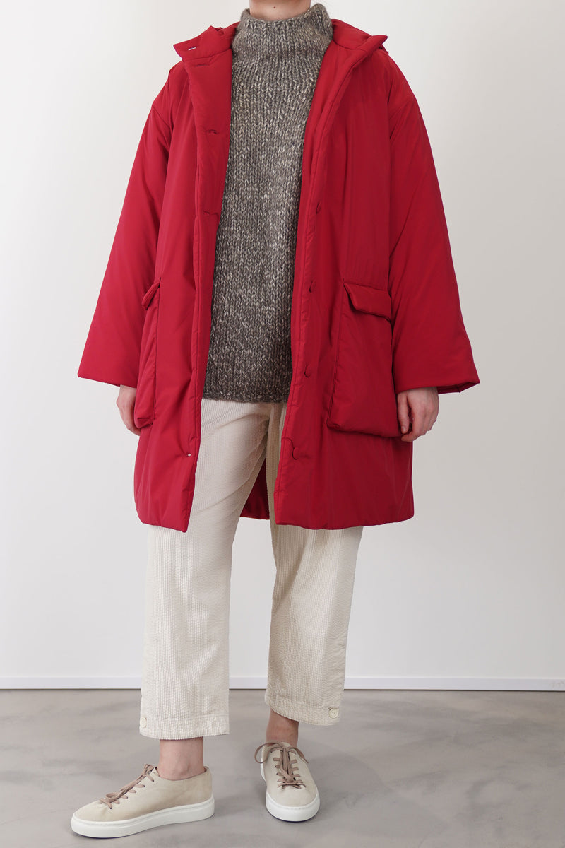 padded coat anne red