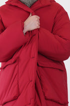 padded coat anne red