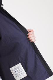 asciari padded shirt jacket brooke black features a padded design crafted using purae™ merino wool from italy, with a distinctive blue lining on the inside.