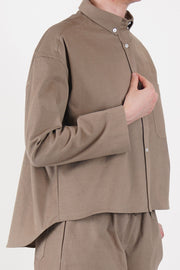 asciari shirt sophie sand is made from a soft, smooth cotton-cashmere blend