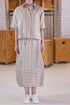 silk shirt eucalipto sand stripe