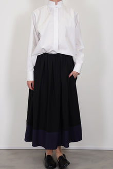 skirt fleur wool black/navy