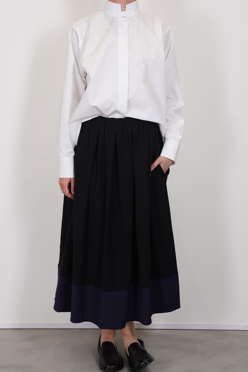 skirt fleur wool black/navy