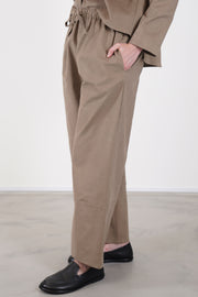 asciari trousers emy sand in a soft and smooth cotton-cashmere blend fabric