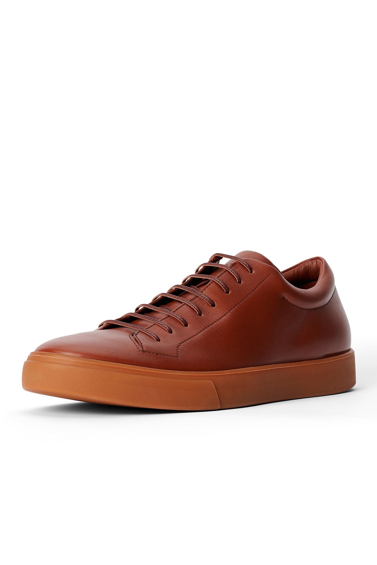 archetype sneaker leather chestnut