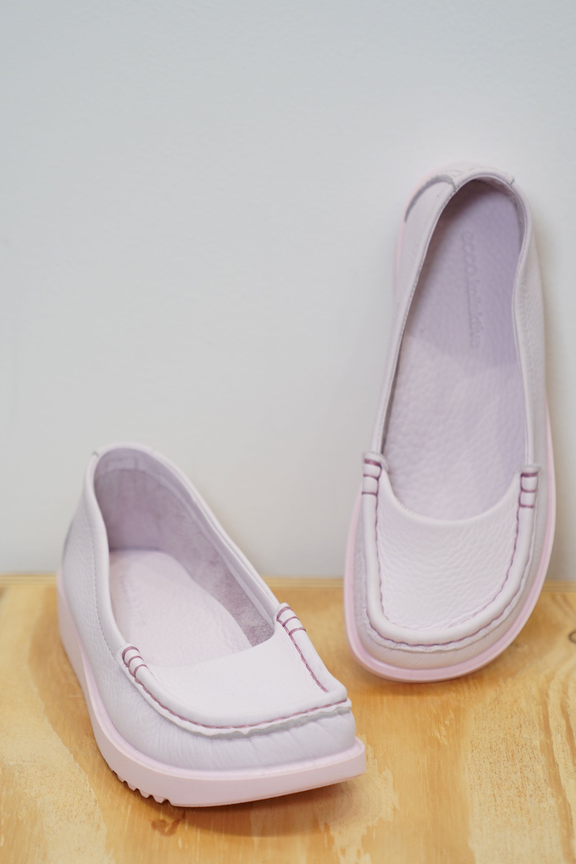 joke ballerina leather barely pink