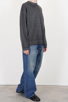 crewneck sweater wool charcoal grey