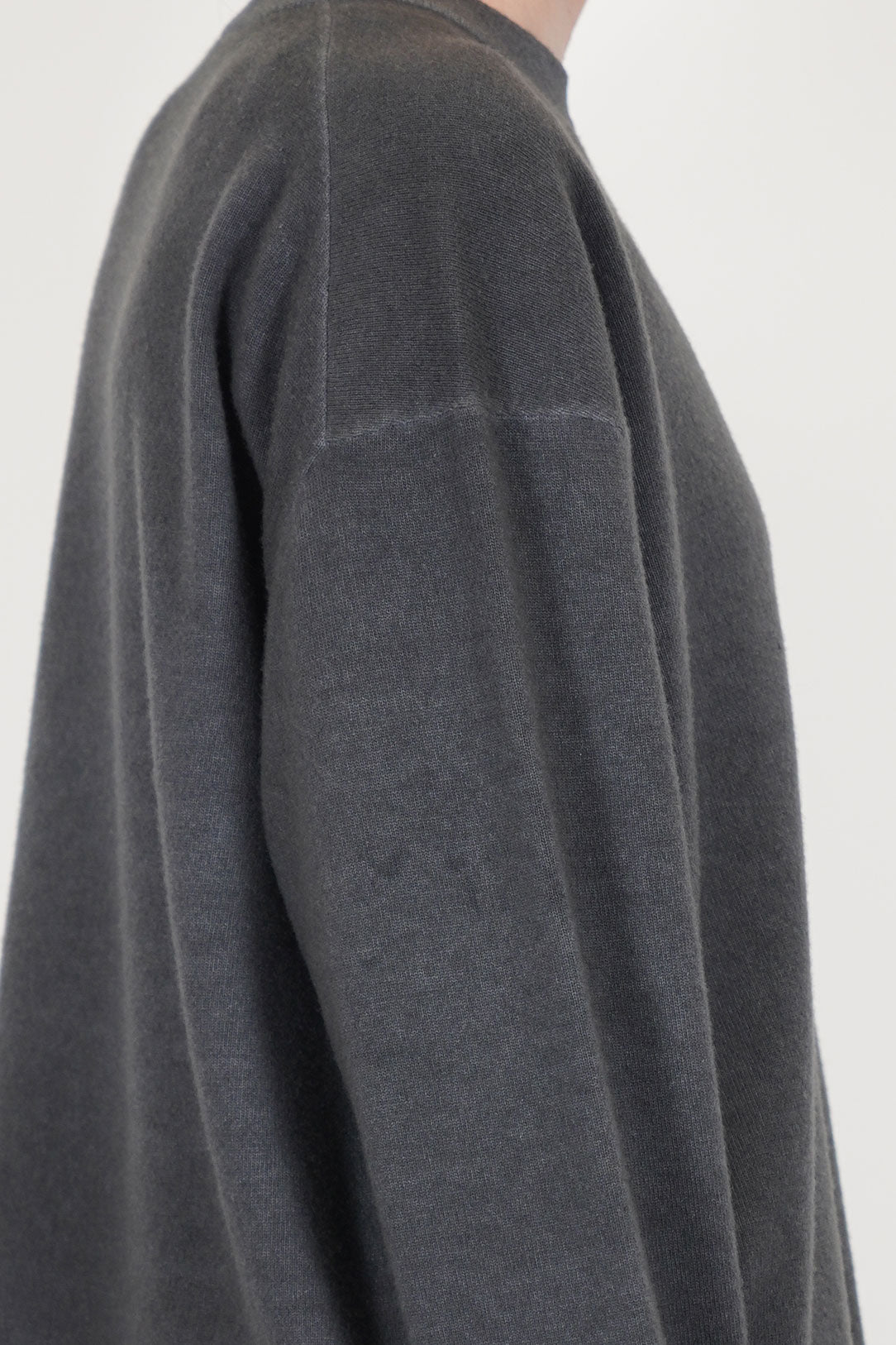 crewneck sweater wool charcoal grey