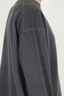 crewneck sweater wool charcoal grey