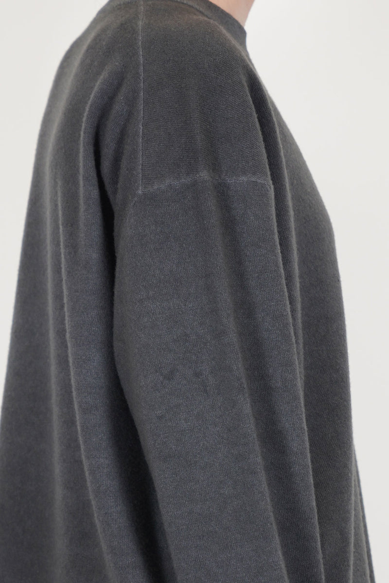 crewneck sweater wool charcoal grey