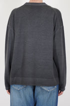 crewneck sweater wool charcoal grey
