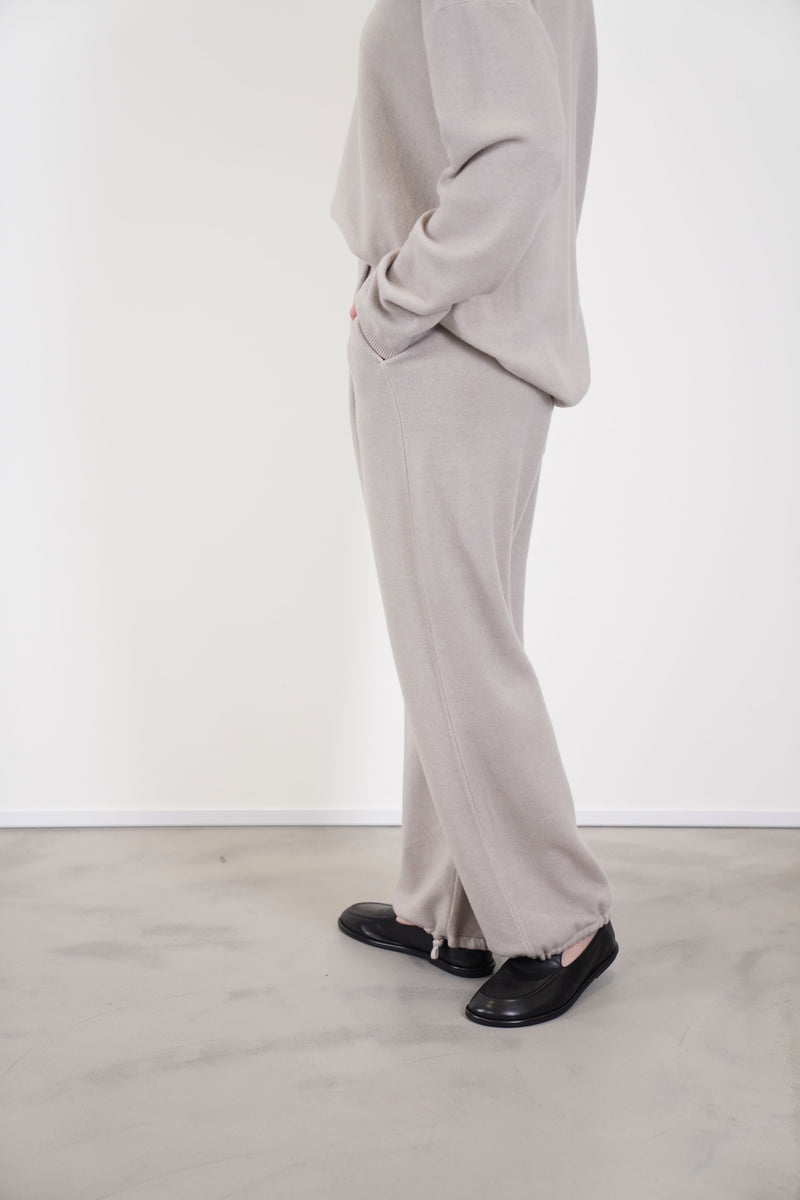 easy straight pants wool beige