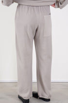 easy straight pants wool beige