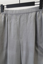 easy wide pants silk top gray