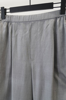 easy wide pants silk top gray
