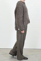 hand knit oversized pullover brown