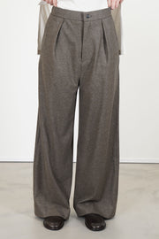 loose fit wool pants mocha