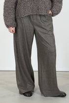 loose fit wool pants mocha