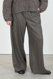 loose fit wool pants mocha