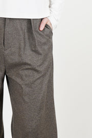 loose fit wool pants mocha