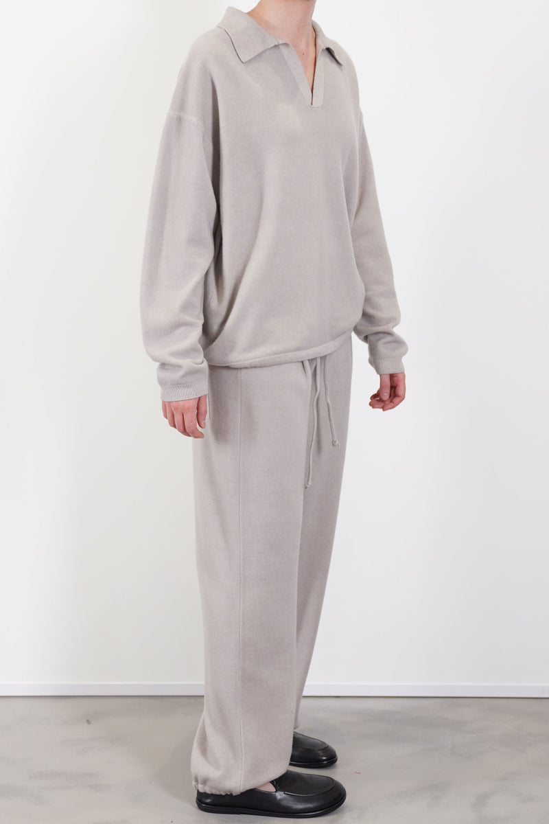 skipper polo sweater wool beige
