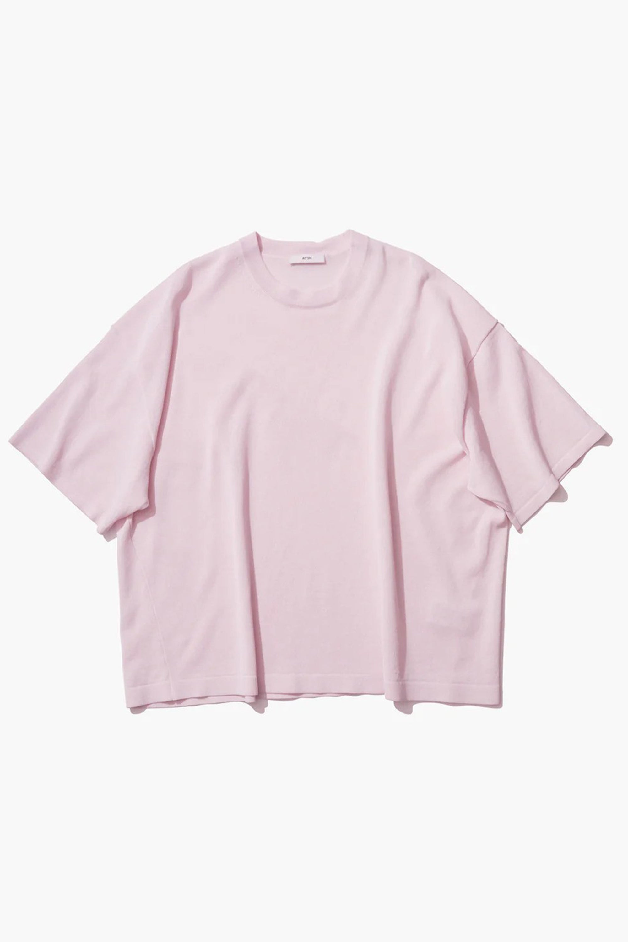 washi knit crew neck sweater pink