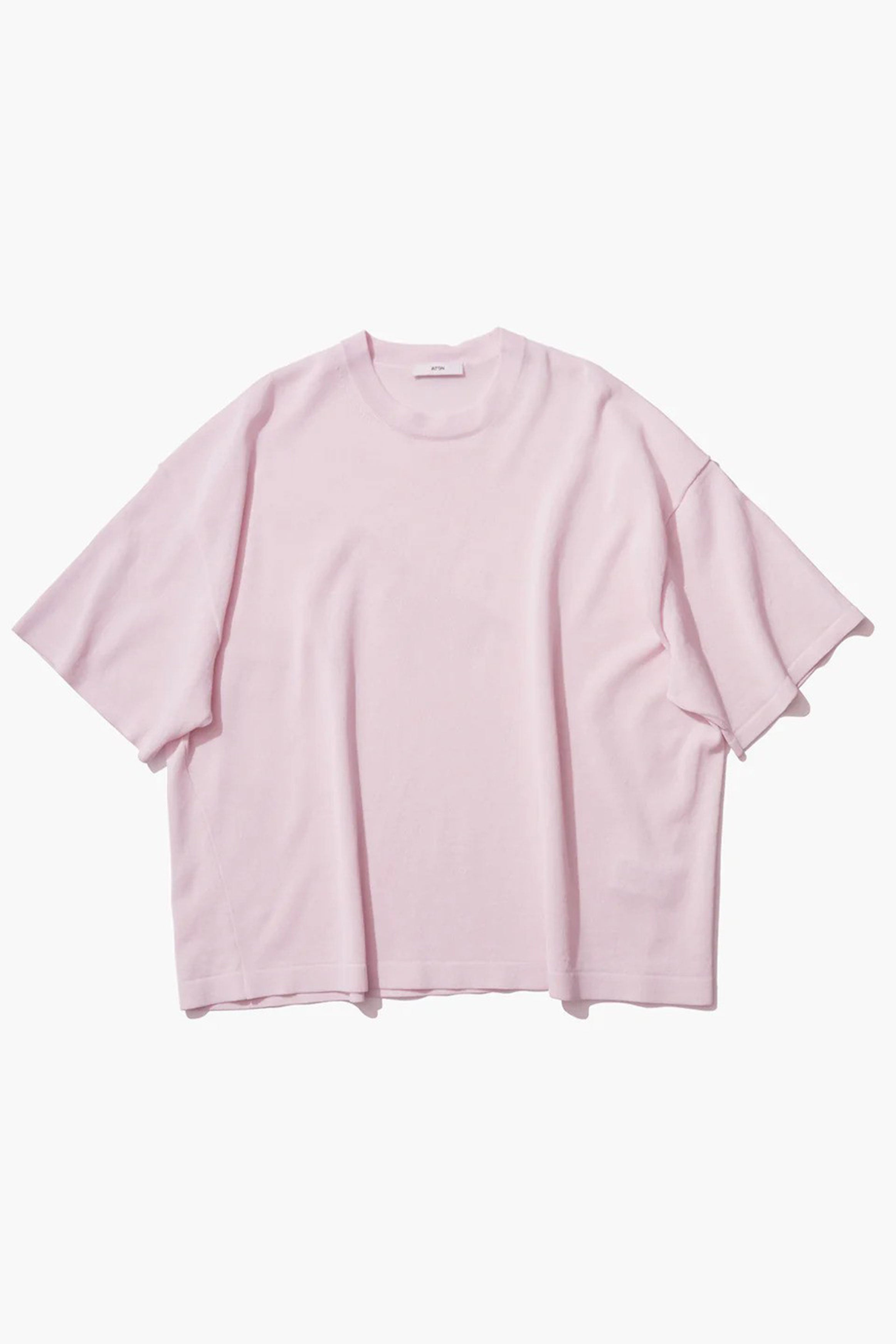 washi knit crew neck sweater pink