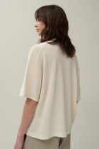 washi knit crew neck sweater pink