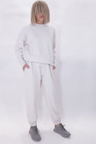 zero cotton sweatpants warm white