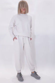 zero cotton sweatpants warm white