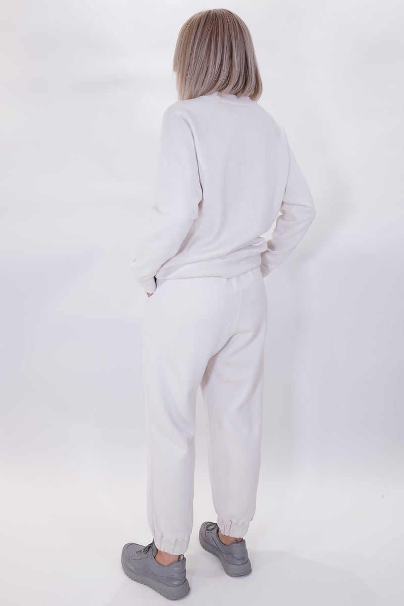 zero cotton sweatpants warm white