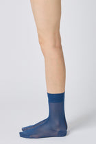 sheer socks navy