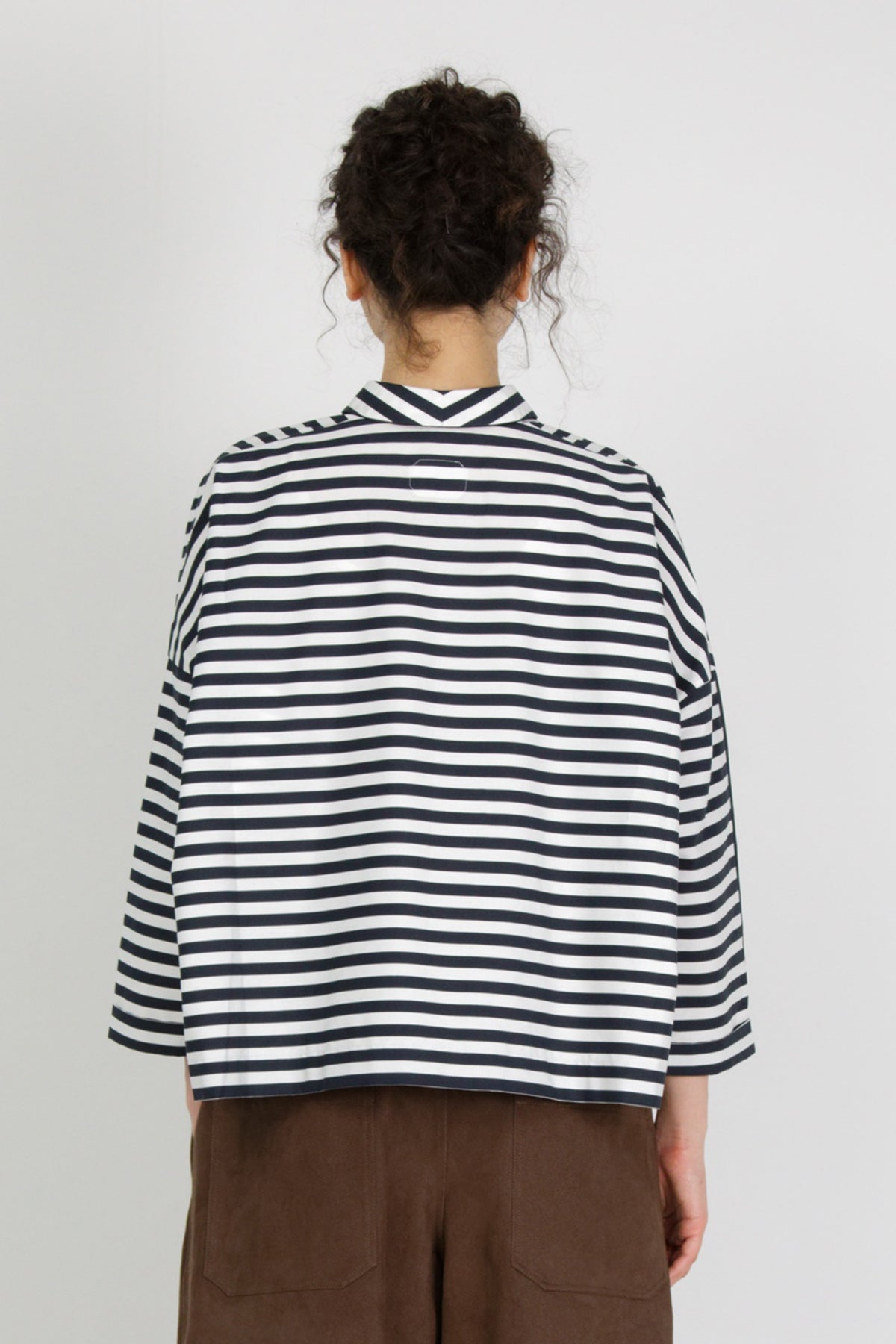 shirt brigitte white x navy stripe