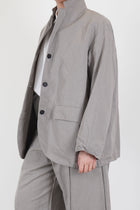 bella cotton linen jacket mink