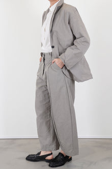 bella cotton linen jacket mink