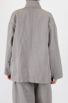 bella cotton linen jacket mink