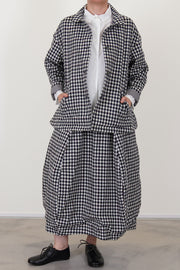 virgin wool carla skirt check worn with matching uli jacket