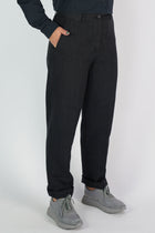 woolen pants maria charcoal check
