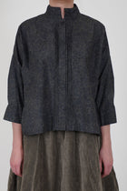 bergfabel claudia shirt dark flowers square boxy style shirt