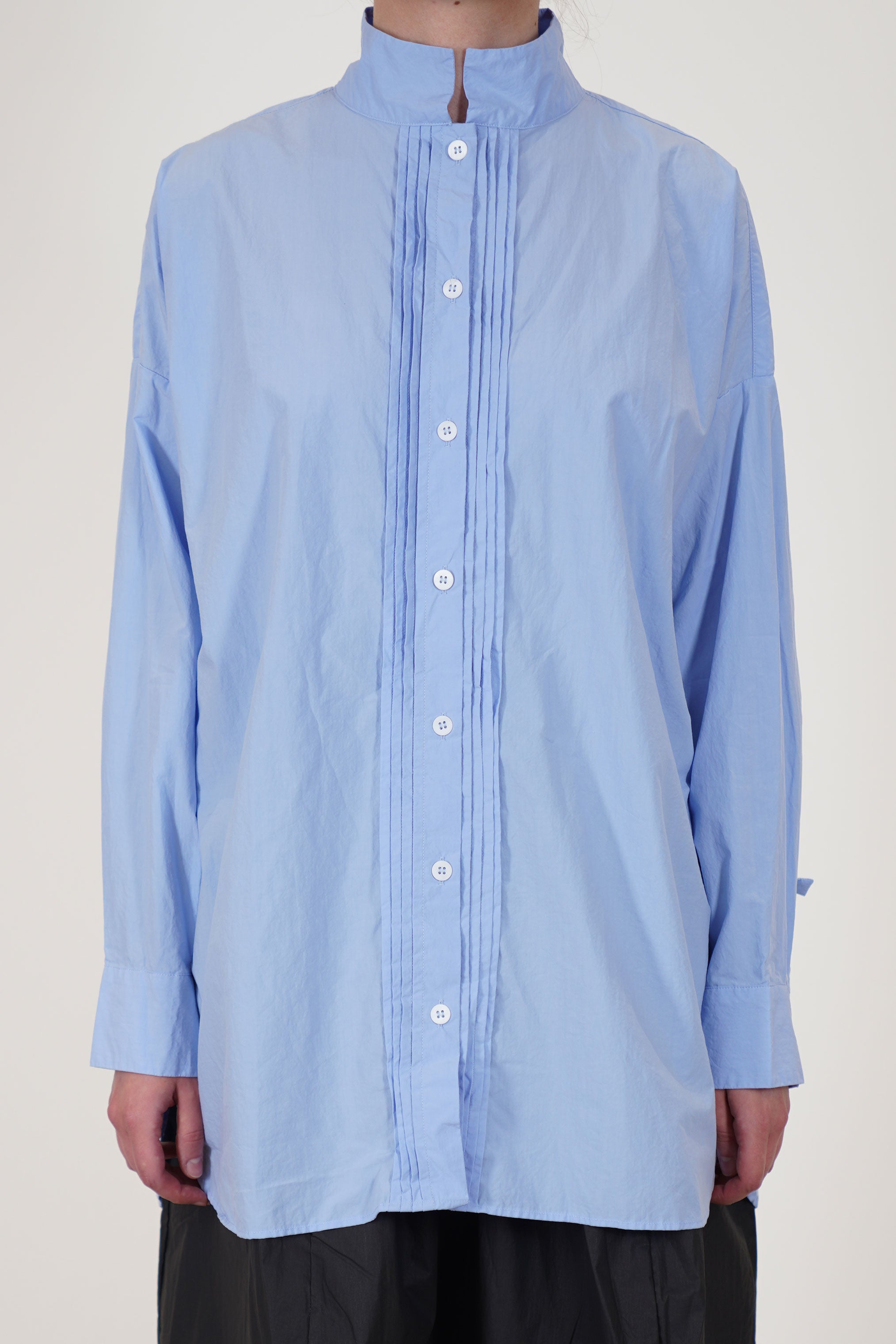 claudia long shirt powder blue