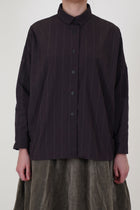 bergfabel tina shirt eggplant crafted in a light cotton stretch material