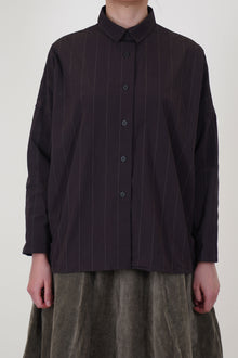 bergfabel tina shirt eggplant crafted in a light cotton stretch material