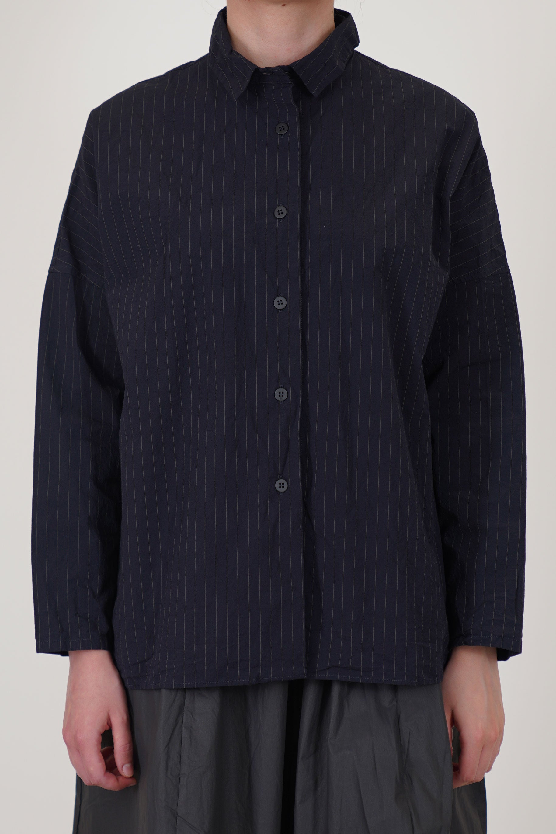 bergfabel tina shirt pinstripe crafted in a light cotton stretch material