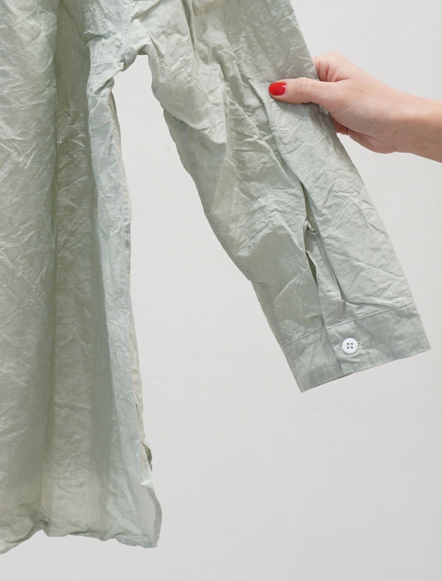 vera shirt sage cotton linen