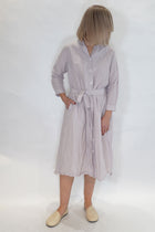 dawn dress cotton mauve cotton linen