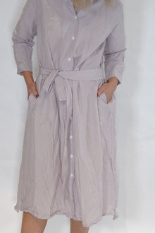 dawn dress cotton mauve cotton linen