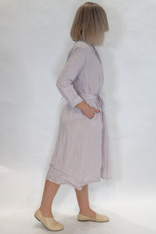 dawn dress cotton mauve cotton linen