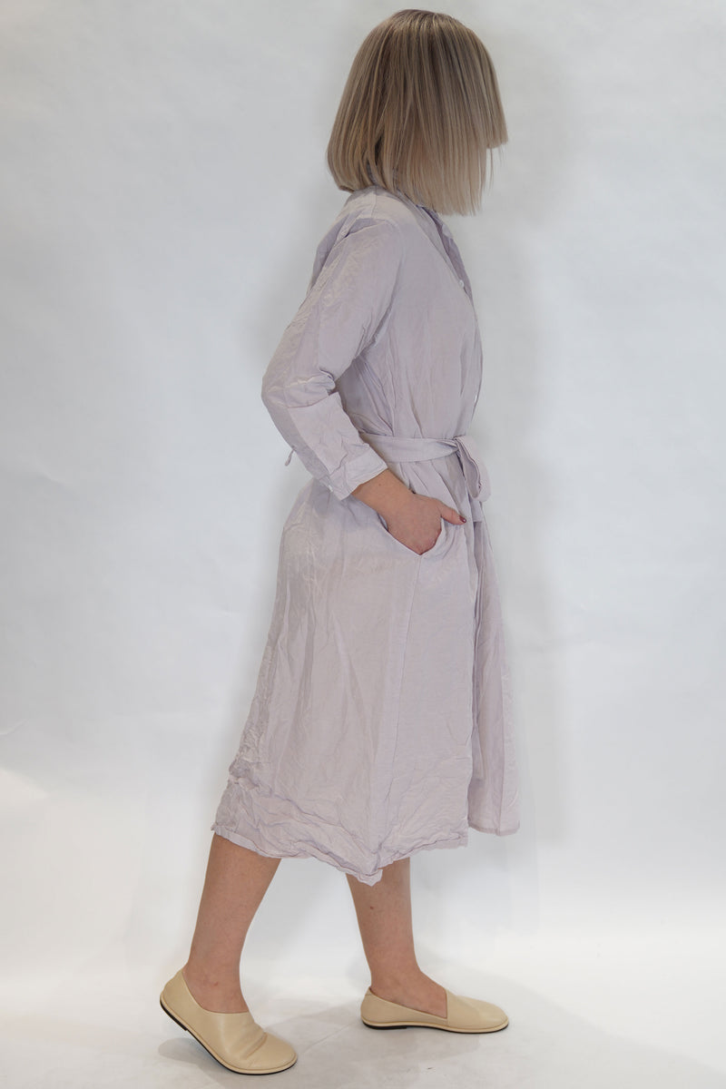 dawn dress cotton mauve cotton linen