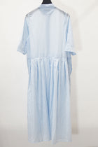 lena dress cotton silk linen pale blue